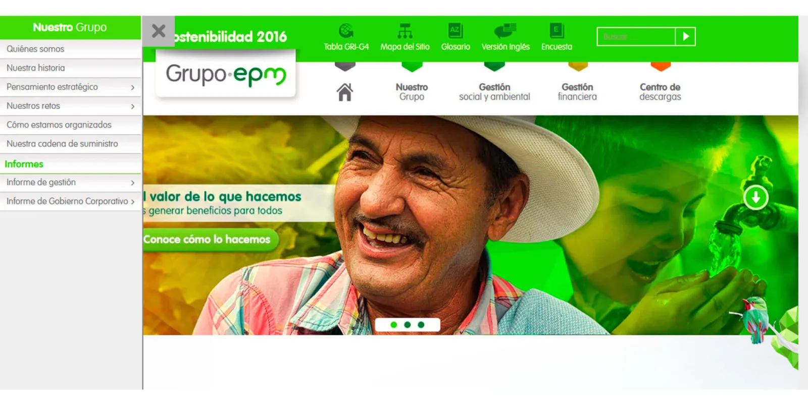 Sostenibilidad del grupo EPM 2016